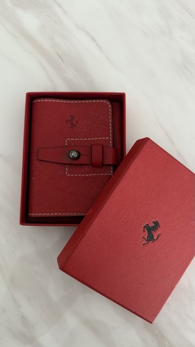 Ferrari porta carte vera - vera, pelle
