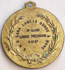 MEDAGLIA LANCIO BOMBE A MANO PARACADUTISTI PARÀ FOLGORE MILITARE 