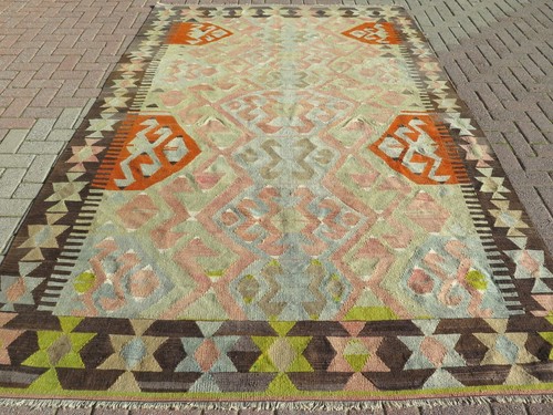 Vintage turco kilim tappeto - vintage,