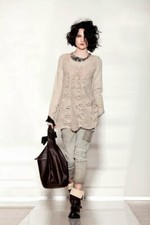 Twin Set pantaloni  a vita bassa  kaki, tg.29 M