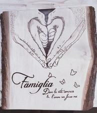  Pirografia Su Legno Di Tiglio -regalo Nascita -idea Regalo  - Quadro - Handmade