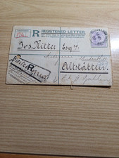 India Inglese 1907 Registered Letter X La Svizzera Molto Bella Rara