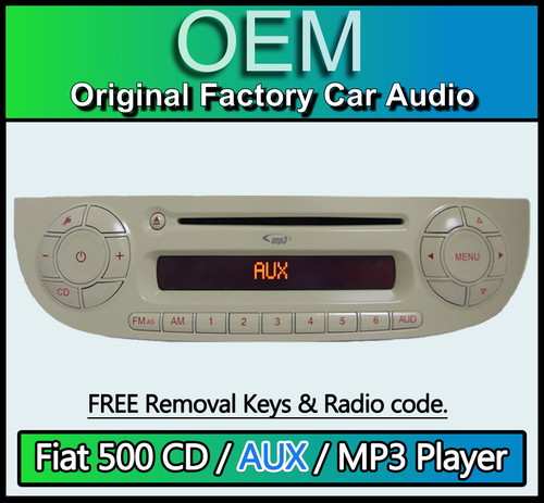 Fiat 500 mp3 aux lettore - mp3,
