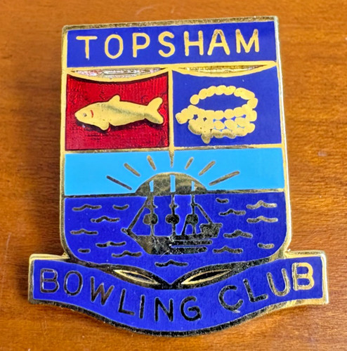 Topsham bowling club enamel - club,
