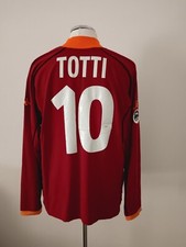 MATCH WORN Shirt MAGLIA FRANCESCO TOTTI Scudetto 2001/02 AS ROMA KAPPA Trikot 