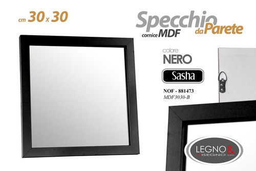 Specchio parete nero - da,