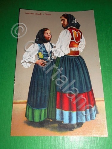 Cartolina costumi sardi - cartolina,
