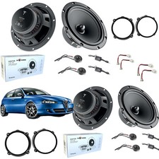 Kit 8 Casse Altoparlanti FOCAL Ant/Post 4 Woofer+Tweeter+Crossover per Alfa 147