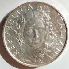 500 lire 1993 argento - argento, flora