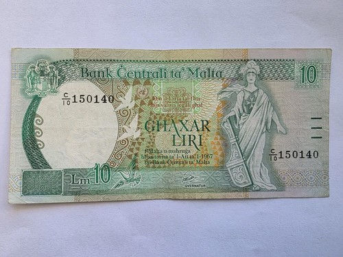 Banconota lire malta del - banconota,