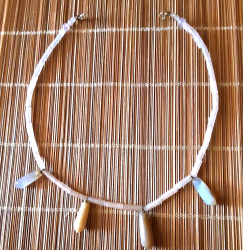 Collana quarzo gocce di - quarzo,