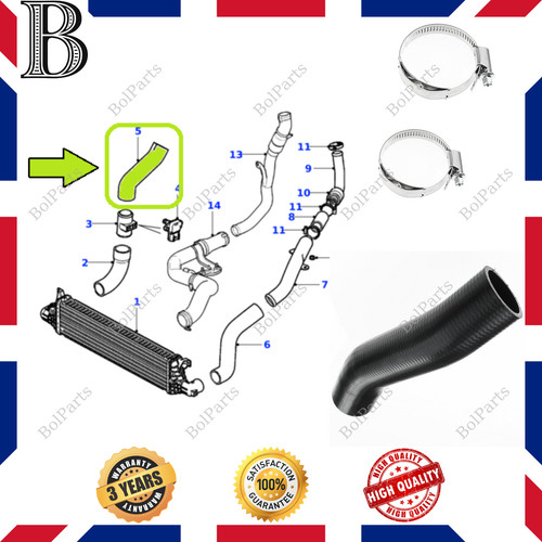 Tubo intercooler turbo - tubo,