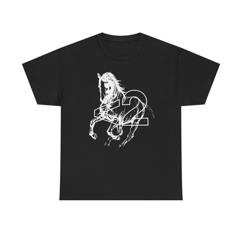 Shirt maglietta cavallo nero - t-shirt,