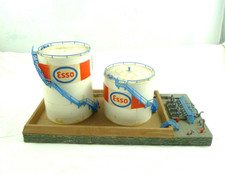 VECCHIO DIORAMA PLASTICO BENZINA ESSO RAFFINERIA TRENINO PETROLIO VINTAGE KIBRI