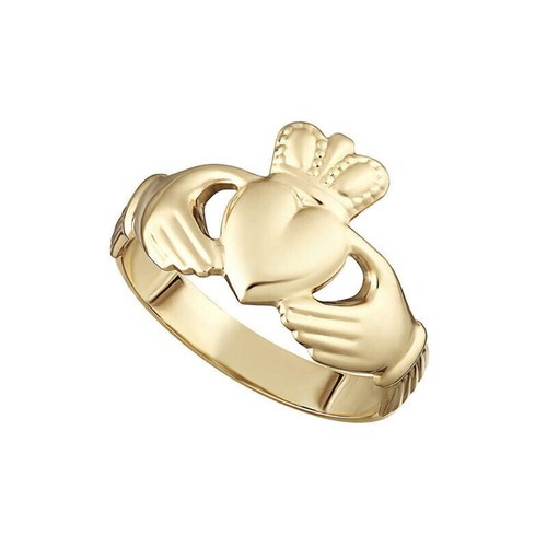 Women gold claddagh ring - women's, 9k