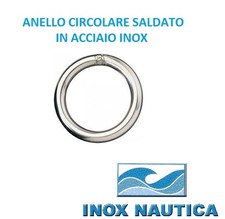  ANELLO CIRCOLARE SALDATO ACCIAIO INOX LUCIDO Ø4X20mm 10PZ NAUTICA BARCA GOMMON