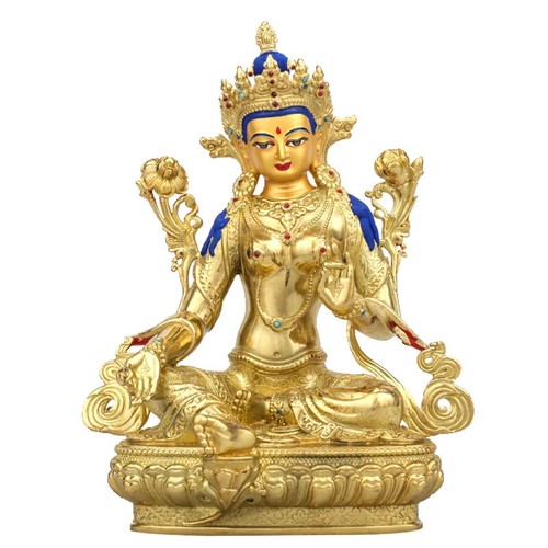 Statua buddha tara - statua, verde