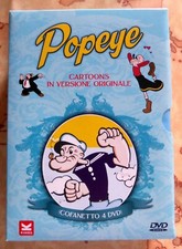 POPEYE - Cartoons in Lingua Originale - Cofanetto 4 DVD Come Nuovo
