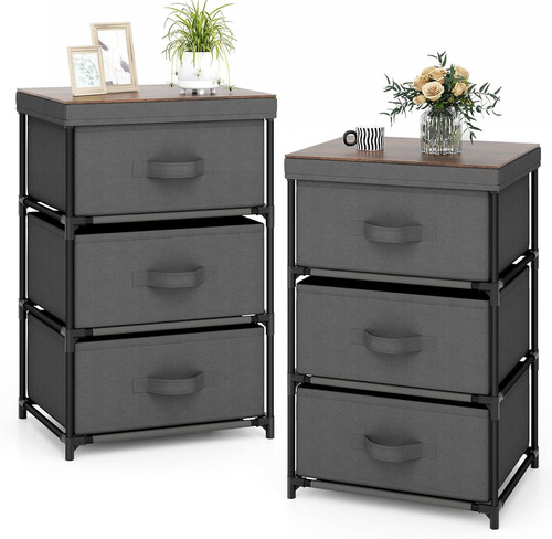 Comodino grigio chic - con, 3
