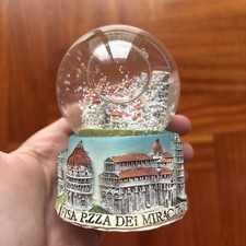 PALLA DI VETRO CON NEVE PISA PIAZZA DEI MIRACOLI ITALIA IDEA REGALO ??