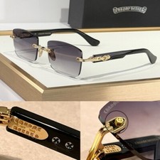 Occhiali da sole Chrome Hearts DEEP II argento senza montatura quadrati lusso street style