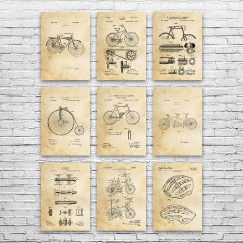 Bicicletta brevetto wall art - brevetto,