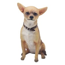 Sitting Chihuahua Ornament Dog Lovers Resin Statue chuhwaawaa Figurine