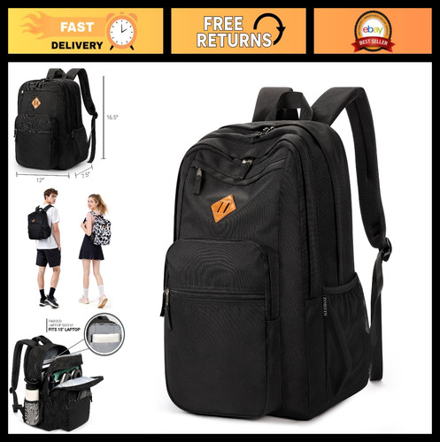 Zaino nero impermeabile 26l - nero,