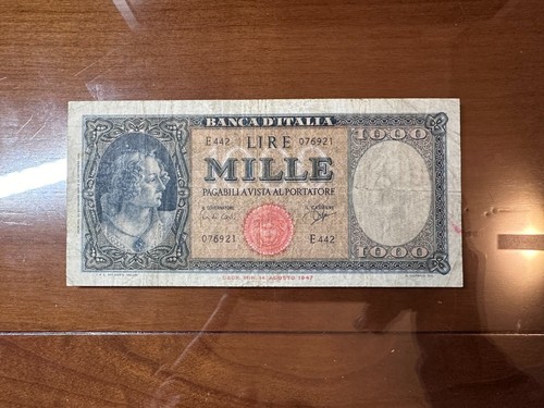 Banconota lire 1000 italia - lire,
