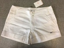 NIKE PANTALONCINO TENNIS BERMUDA DONNA DRIFIT WOMAN SHORT 259400 BIANCO TAGLIA S