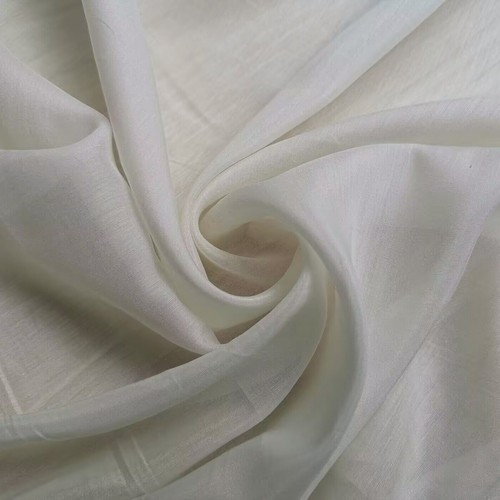 Tessuto cotone seta bianco