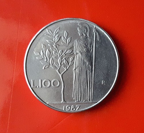 100 lire 1987 errore - 100,