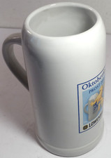 BOCCALE DA BIRRA OKTOBERFEST 2010- IN CERAMICA-SCRITTA LOWENBRAU-1 LITRO-VINTAGE