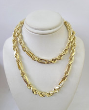 Collana catena corda Milano oro 10 kt 24" 7mm oro giallo 10kt VERO