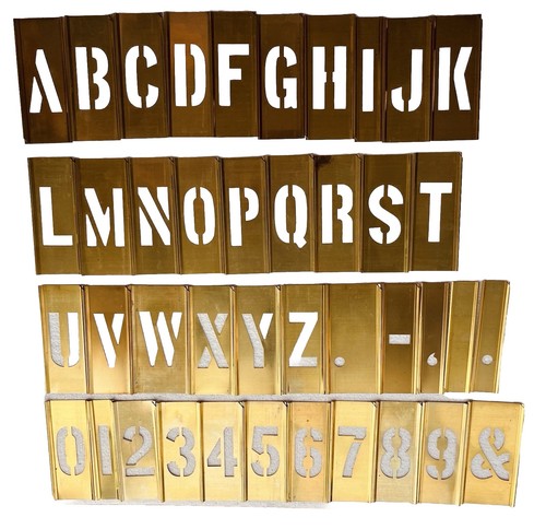 Set stencil ottone vintage