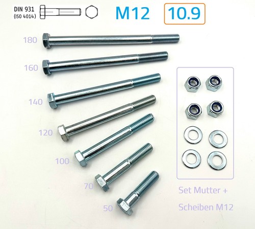 Pezzi din 931 m12x190 - din, iso