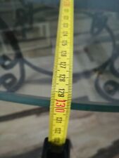 Tavolo Tondo In Ferro Battuto ,Cristallo e Piatto di Rame 