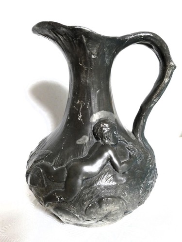 Vaso peltro stile liberty - vaso,