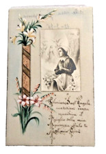 105) SANTINO GLORIOSA SANT'ANGELA. RETTANGOLO IN CARTA PERGAMENA