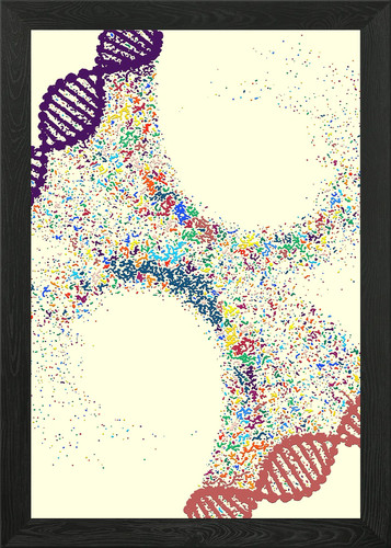 Quadro scienza dna con - scienza,