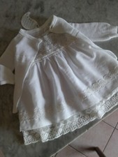 VESTINA BATTESIMO ESTIVA + CARDIGAN  NUOVA  TAGLIA  6 MESI