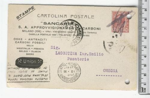 Cartolina postale sancarbo - postale,