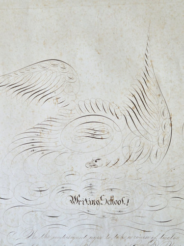 Antique 1840 penmanship - antique,