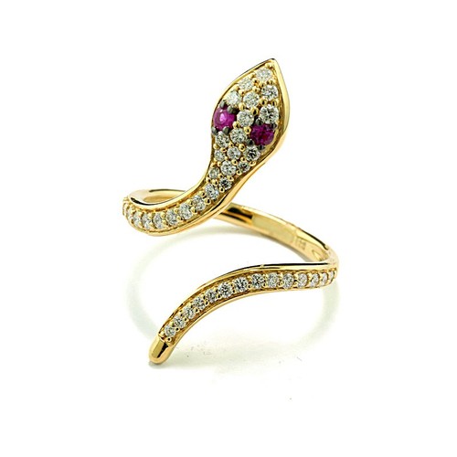 Anello serpente con - anello,