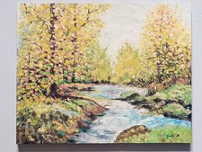 136 QUADRO DIPINTO AUTUNNO NEL