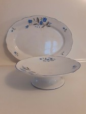 ceramica Laveno alzatina e piatto ovale anni 30 anni 40 vintage design