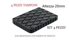 n. 4 PEZZI TAMPONI gomma per PONTI SOLLEVATORI tampone H 20 - spessore in gomma