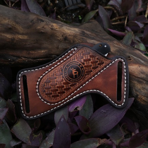 Coltello lama pieghevole pelle