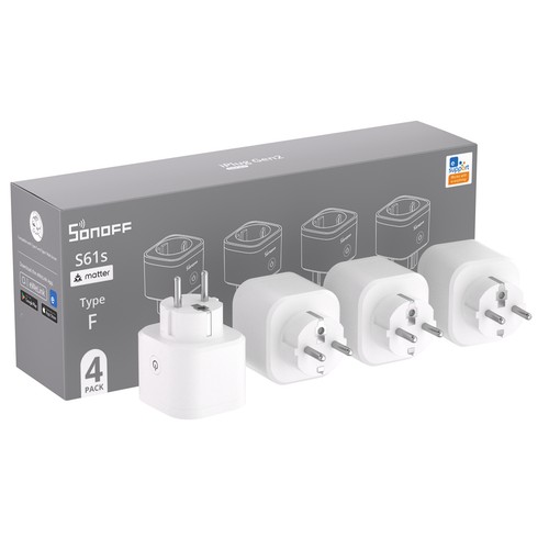 4pcs sonoff wifi smart plug - sonoff,