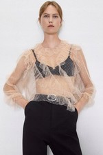 Blusa/top donna ZARA nudo a